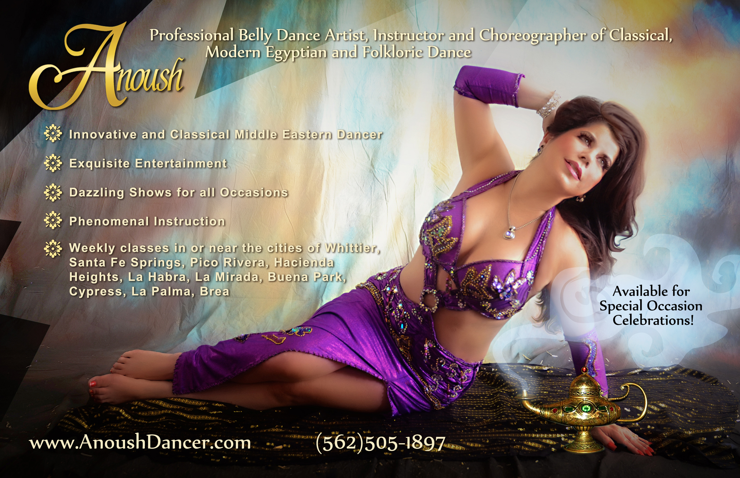Anoush professional belly dance artist and instructor